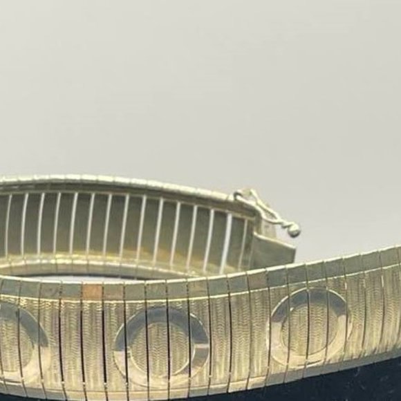 Silver bracelet ~ FLEXIBLE ~ Made in Italy - 7 inches - Picture 6 of 9